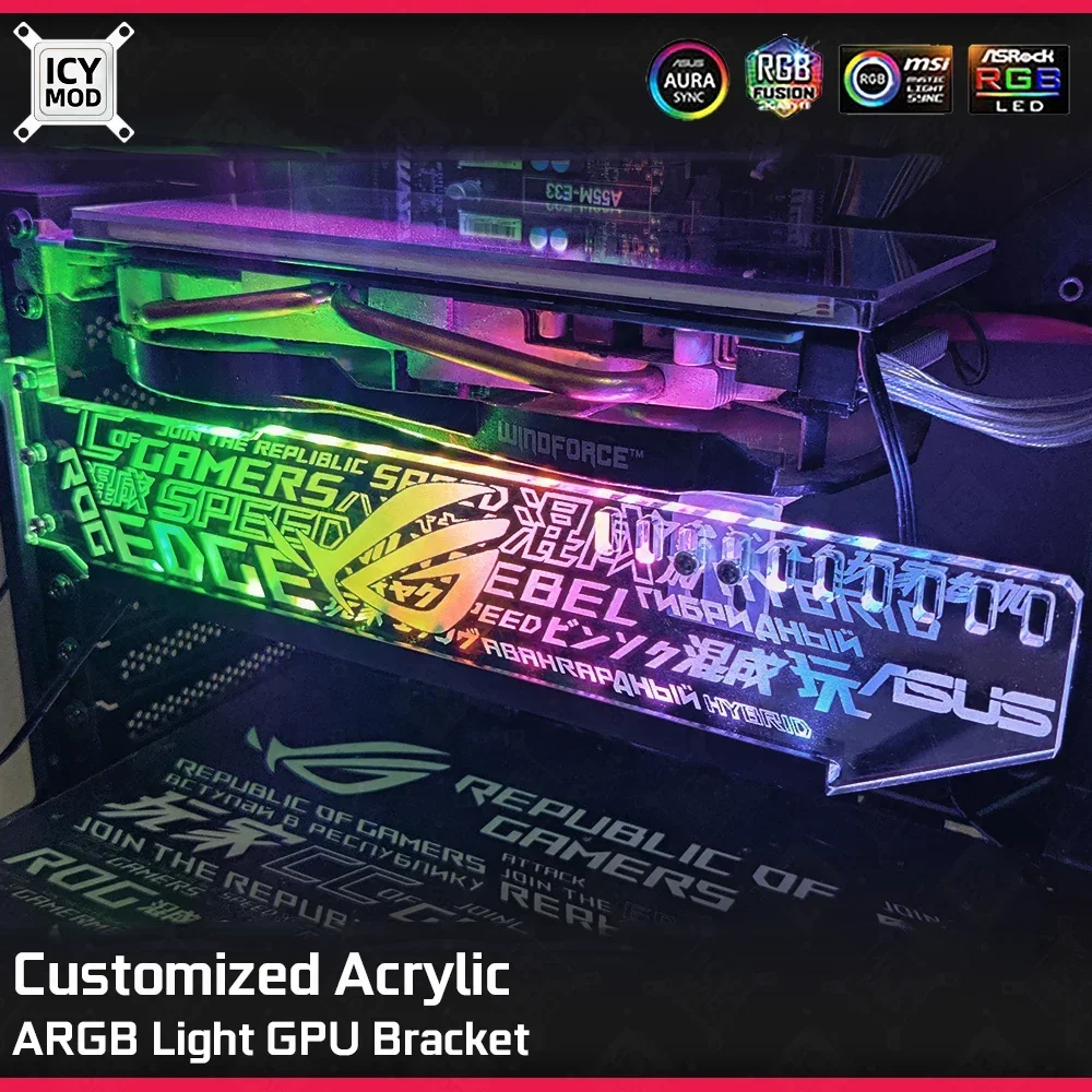 Pc Gaming Lian Li - ICY MOD Customized VGA Bracket ARGB