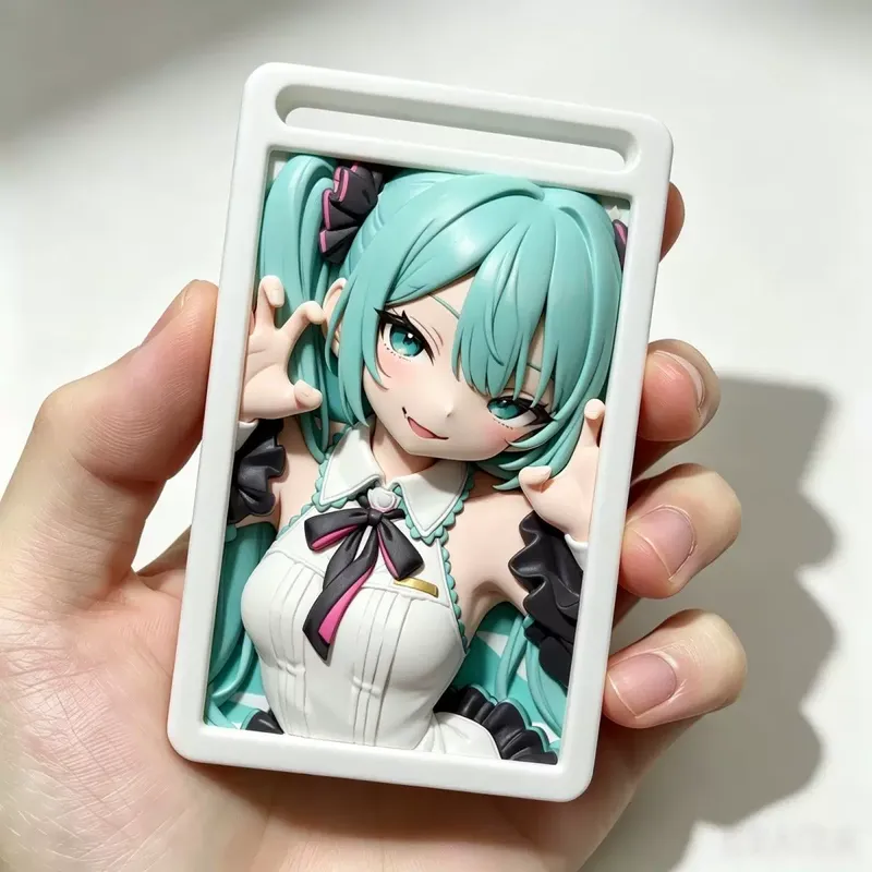 Pc Gaming Hatsune Miku - Hatsune Miku 3d Relief Card Holder