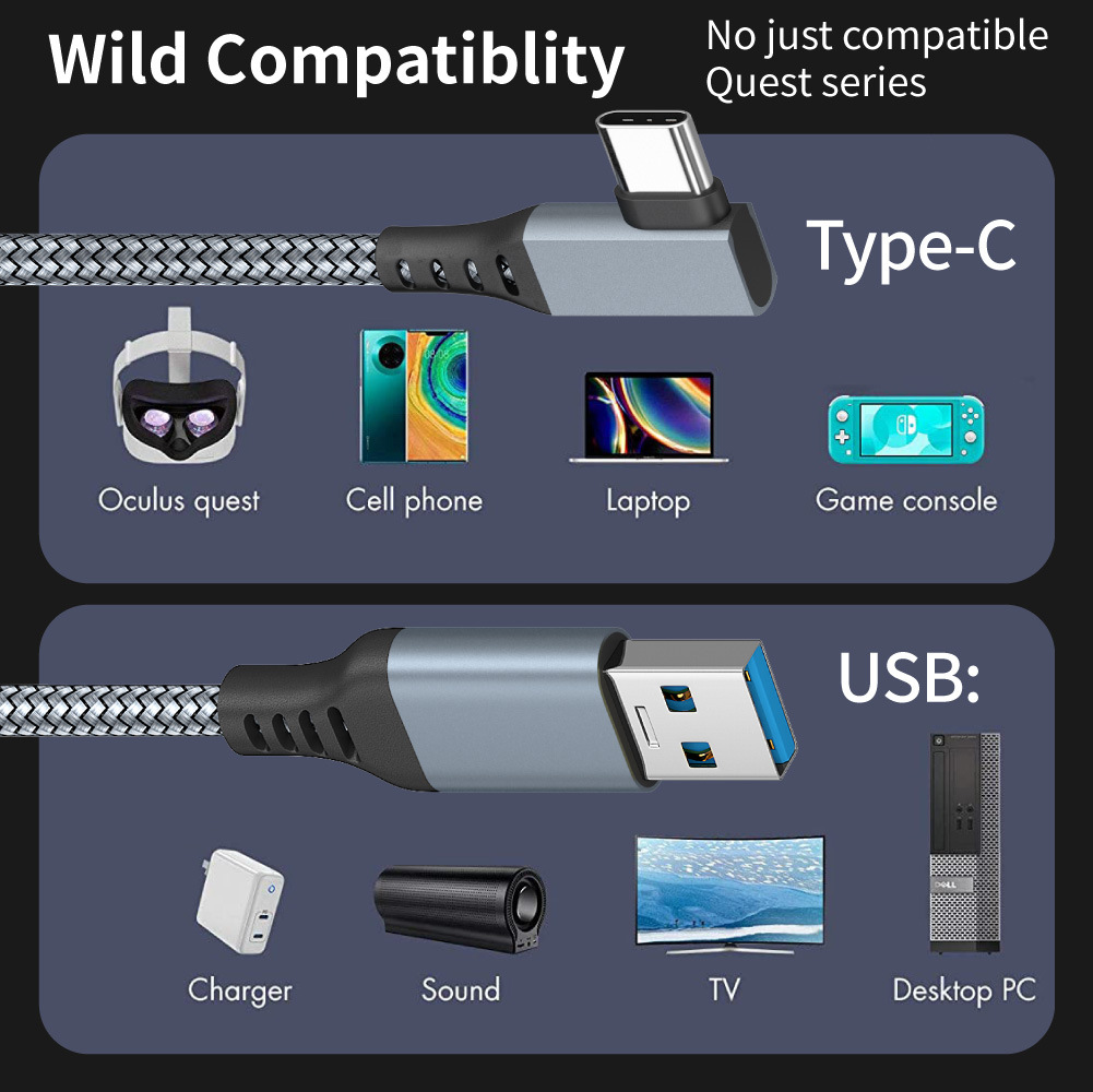 USB A to Type-C Link Cable 3m  - Pc Gaming Vr Headset review and price