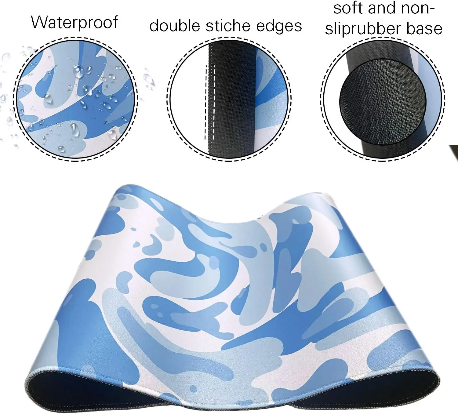 Light Blue Camo Swirl Pattern  - Rgb Mousepad review and price