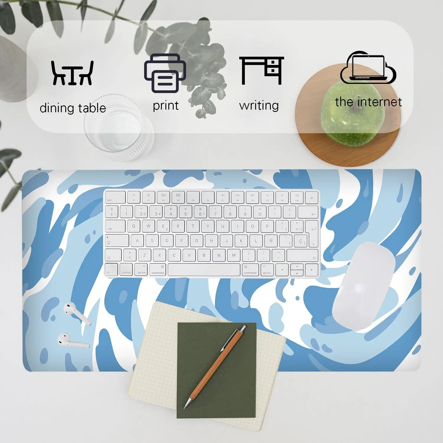Light Blue Camo Swirl Pattern  - Rgb Mousepad review and price