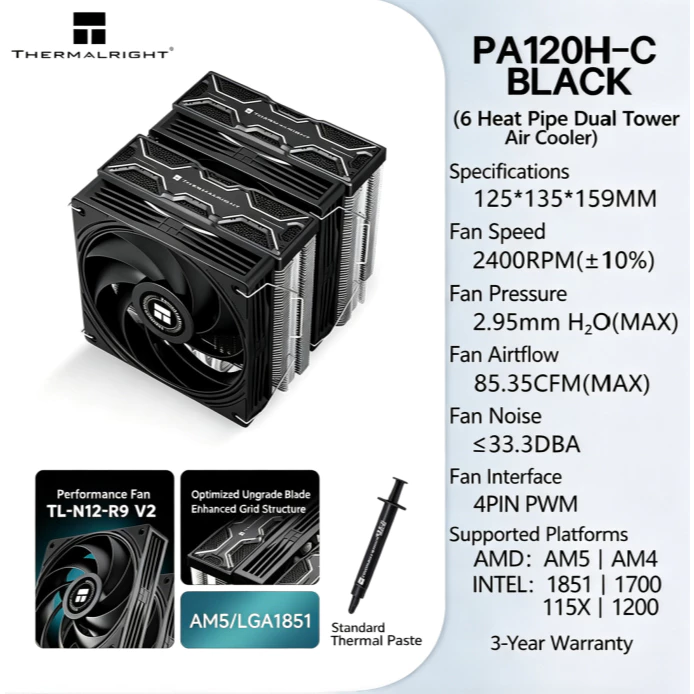 Thermalright PA120H‑C BLACK Du - Thermal Paste review and price