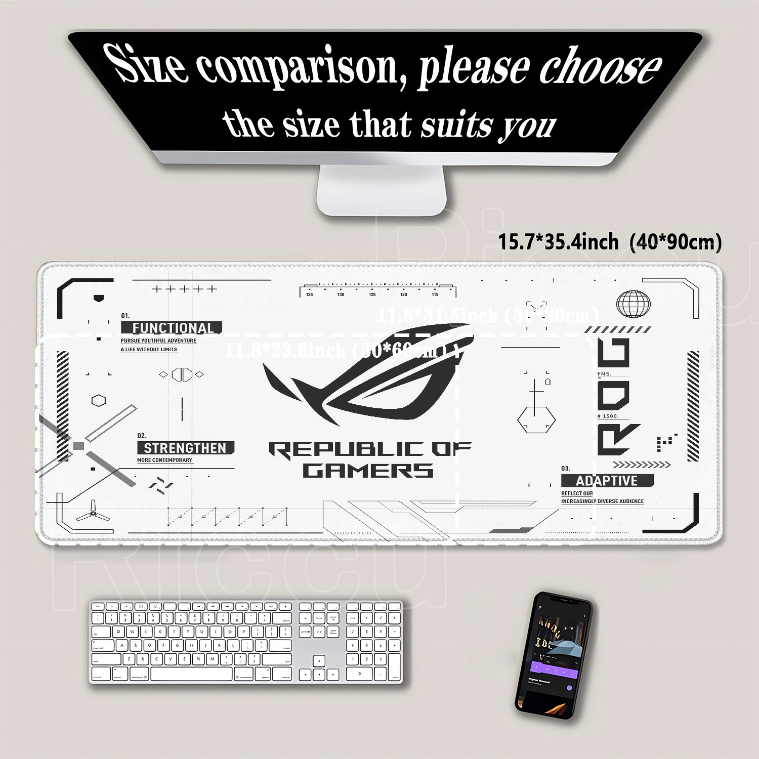 R-ROG Large Gaming Mouse Pad A - Pc Gaming Rog review and price