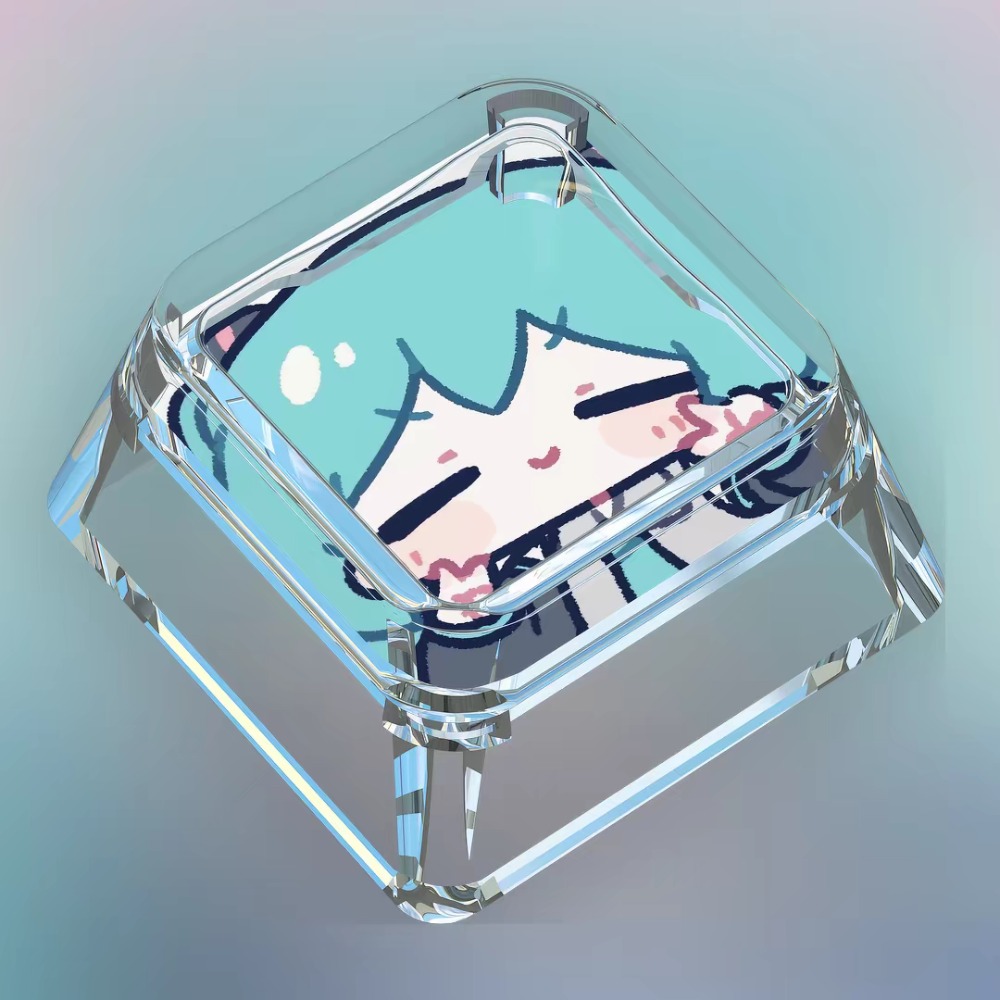 Cartoon Hatsune Miku Keycap Q  - Pc Gaming Hatsune Miku review and price