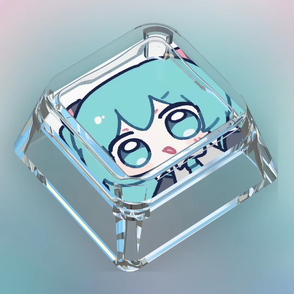 Cartoon Hatsune Miku Keycap Q  - Pc Gaming Hatsune Miku review and price