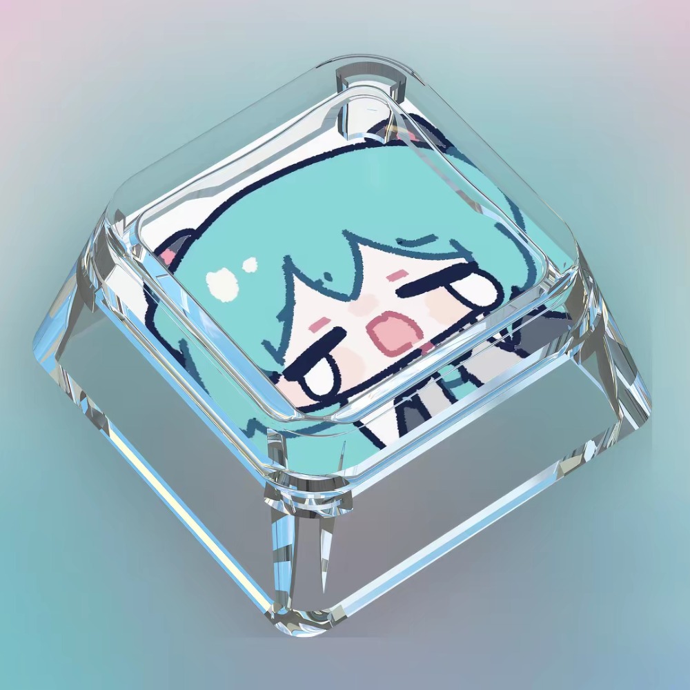 Cartoon Hatsune Miku Keycap Q  - Pc Gaming Hatsune Miku review and price